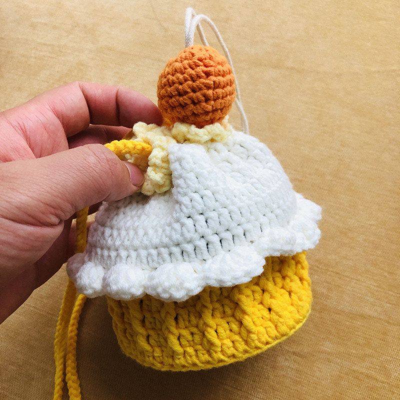 宝妈原创手工针织蛋糕包 甜美淑女斜挎毛线零钱袋 网红束口包,箱包皮具/热销女包/男包,编织包,淘宝优惠券,粉丝福利购,淘宝优惠卷