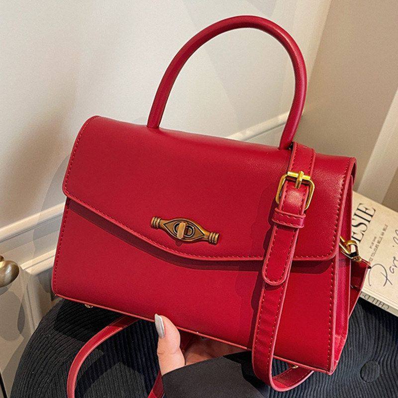 质感包包女洋气2026春季新款手提单肩斜挎包学生高颜值潮小方包