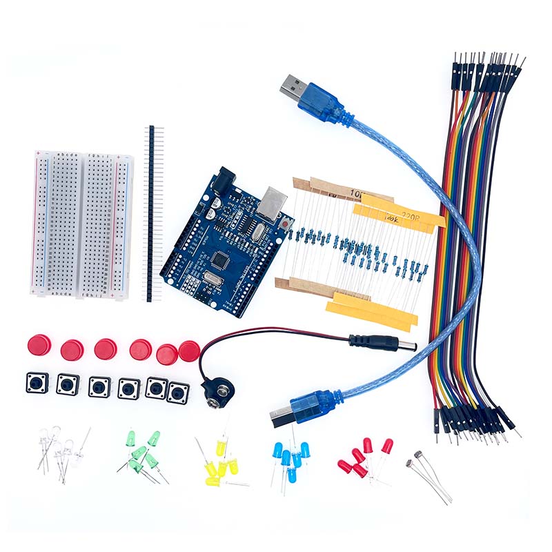 UNO R3开发板套装 简易入门学习套件面包板LED跳线Starter Kit