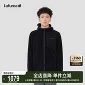 LAFUMA乐飞叶户外加厚拼接抓绒衣雀巢绒男士 连帽保暖抓绒夹克