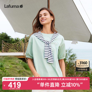 通勤T恤衫 LAFUMA乐飞叶户外2024新款 短袖 舒适宽松简约泡泡袖 夏季