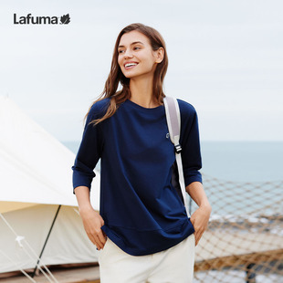 打底衫 防晒七分袖 T恤女UPF40 LAFUMA乐飞叶户外宽松吸湿速干长袖