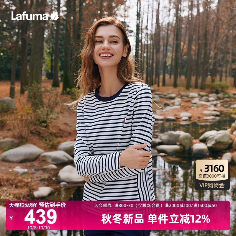 Lafuma乐飞叶宽松条纹长袖T恤