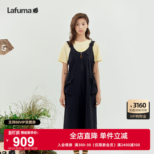 乐飞叶户外工装背带连衣裙