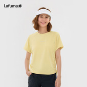 速干圆领短袖 LAFUMA乐飞叶夏季 新品 T恤女士运动休闲侧抽绳上衣