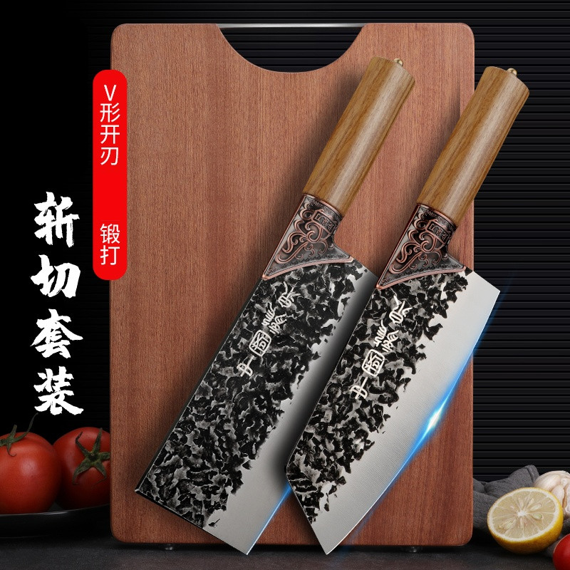 菜刀家用斩切两用刀厨房切肉切片刀厨师专用锻打砍骨刀锋利商用刀