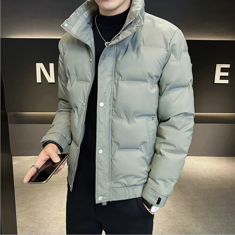 立领男士轻薄羽绒服2023秋冬季新款男装衣服冬款压胶棉服外套男款