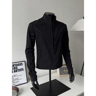 夏季 黑武士立领防晒衣男款 网眼透气户外运动骑行服速干冲锋衣外套