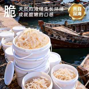 海蜇丝即食凉拌3斤/5斤桶装 凉拌海蜇皮商用批发