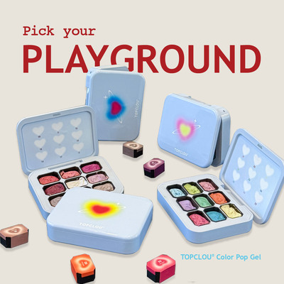 TOPCLOU九宫格拍拍胶2025年新款腮红渐变高饱和遮瑕彩绘美甲专用