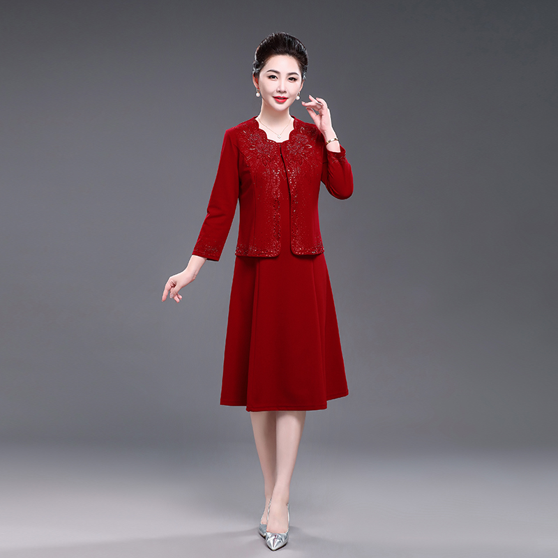 婚宴礼服精梳棉两件套婚宴礼服