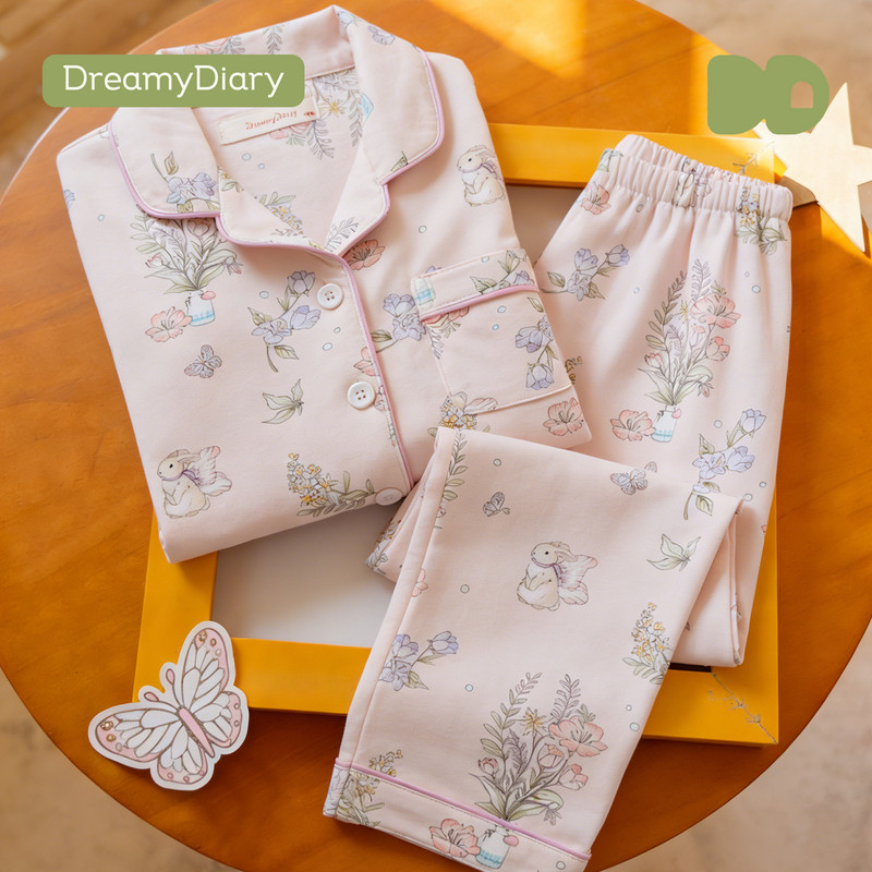 儿童家居服纯棉春秋款加厚2026新款女童宽松冬天保暖宝宝睡衣a类