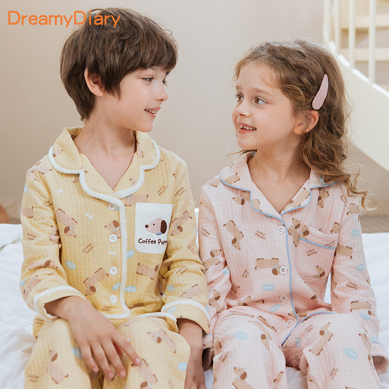 DreamyDiary儿童秋冬睡衣保暖加厚夹棉男童女童春秋季宝宝家居服,童装/婴儿装/亲子装,家居服套装,淘宝优惠券,粉丝福利购,淘宝优惠卷