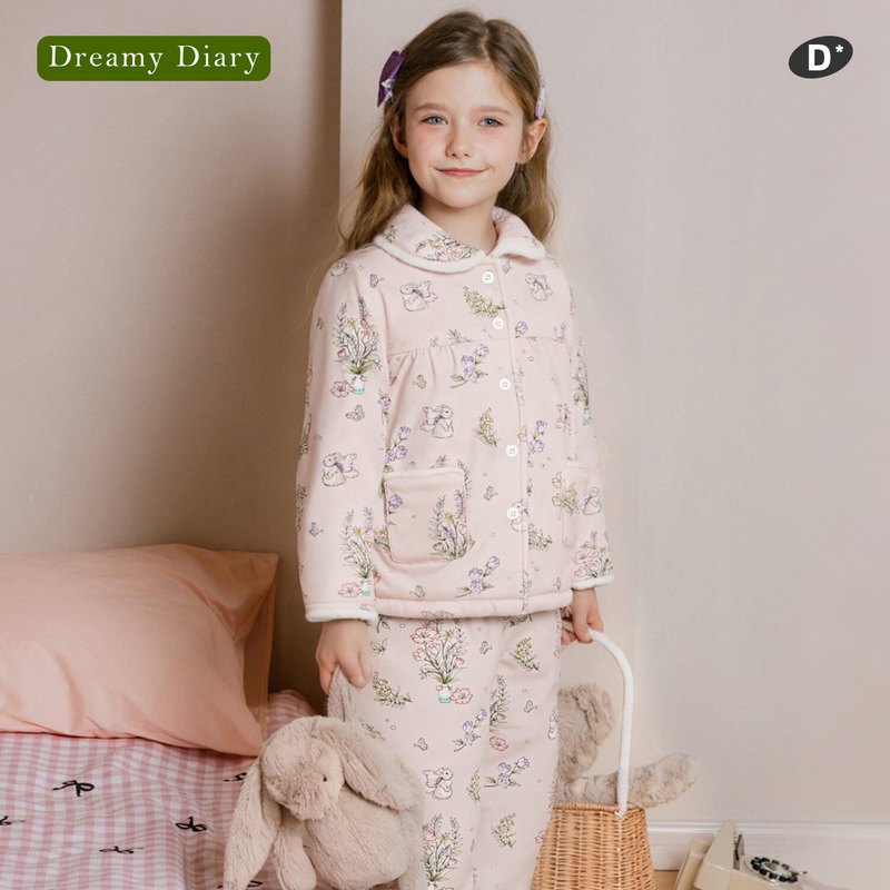 dreamydiary三层夹棉女童家居服