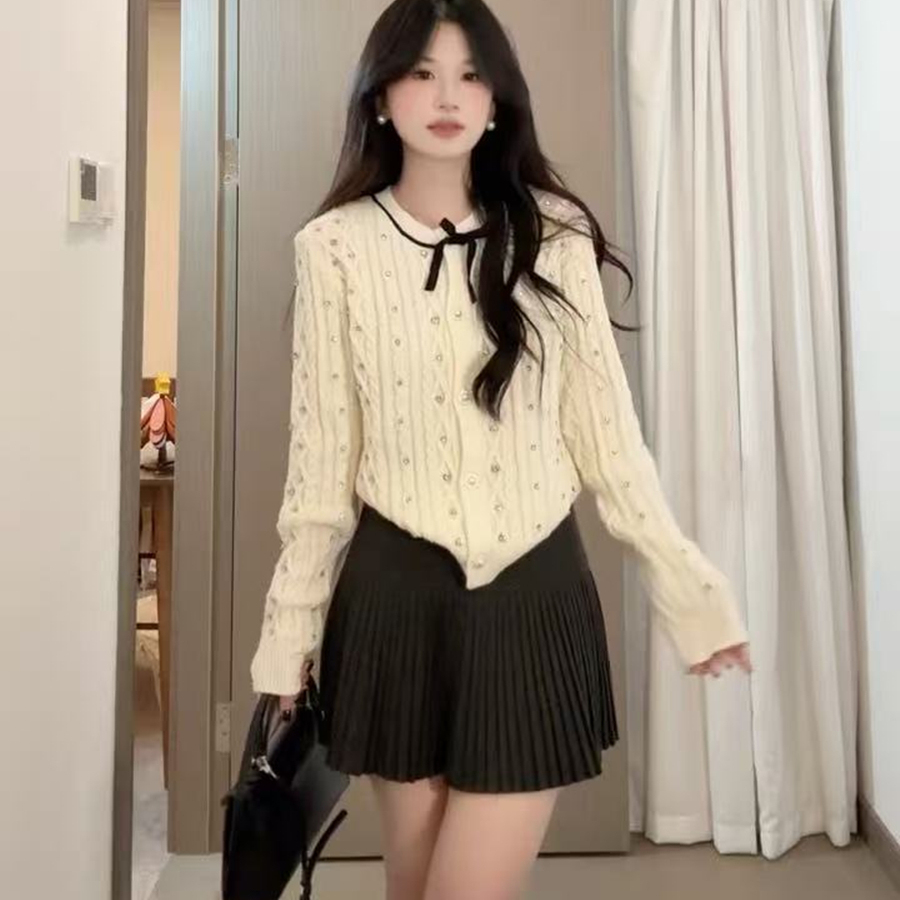 小香风毛衣裙子两件套装女