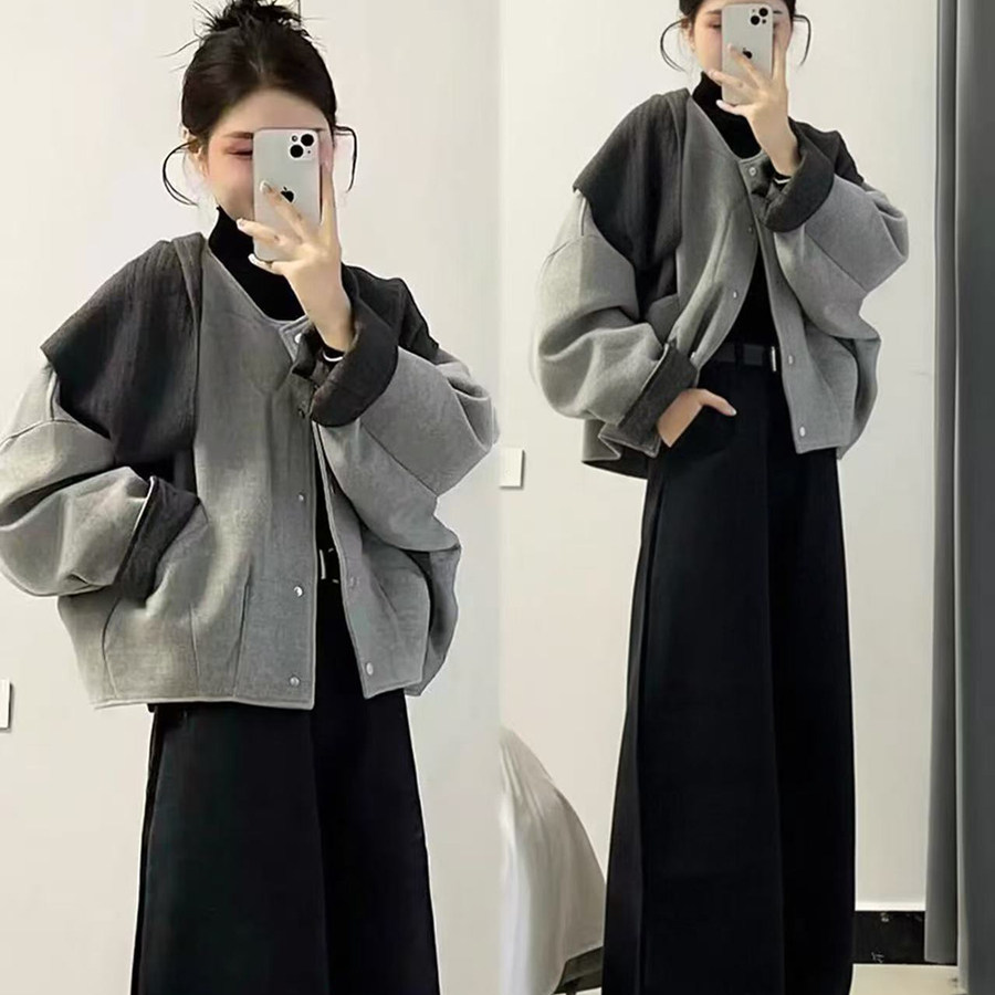 冬季一整套穿搭高级感御姐轻熟风时尚毛呢棒球服外套阔腿裤套装女,女装/女士精品,时尚套装,淘宝优惠券,粉丝福利购,淘宝优惠卷