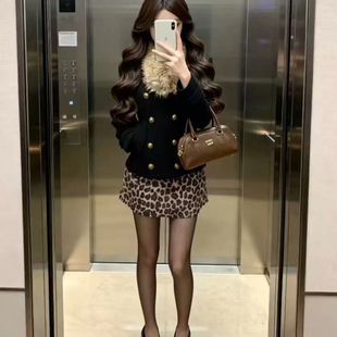 女 复古千金感小香风外套裙子套装 秋冬季 一整套穿搭高级感御姐法式