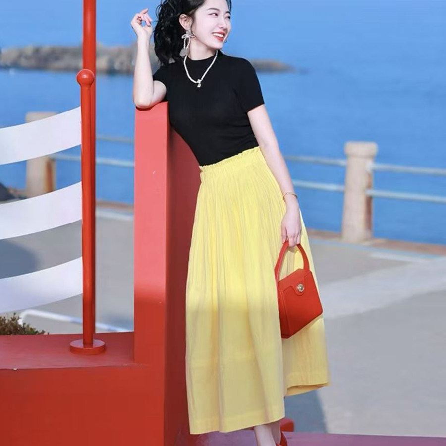 夏季御姐轻熟风穿搭气质韩版高级感独特漂亮绝美上衣裙子两件套装
