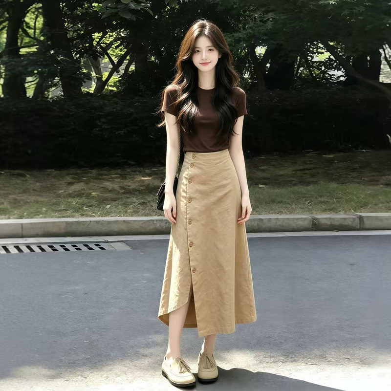夏季御姐轻熟风穿搭甜辣chic高级感减龄漂亮时尚上衣裙子两件套装