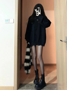 女 复古毛衣裙子两件套装 秋冬装 搭配一整套酷女孩穿搭盐系轻熟美式