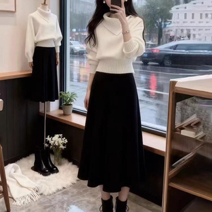 高级感超好看小香风毛衣裙子两件套装 秋冬季 御姐轻熟穿搭气质韩版