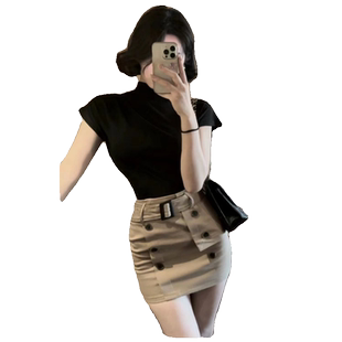 夏季御姐穿搭盐系轻熟炸街洋气辣妹纯欲风高级感上衣裙子两件套装