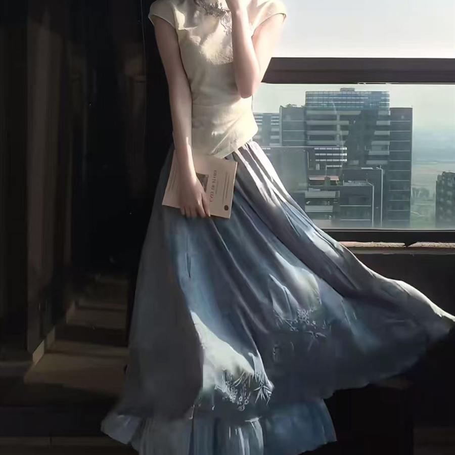 新中式国风套装女夏季法式复古