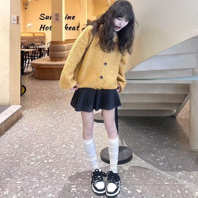 学院风毛衣裙子两件套装女