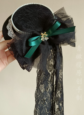 洛丽塔暗黑小礼帽圣诞铃铛头饰