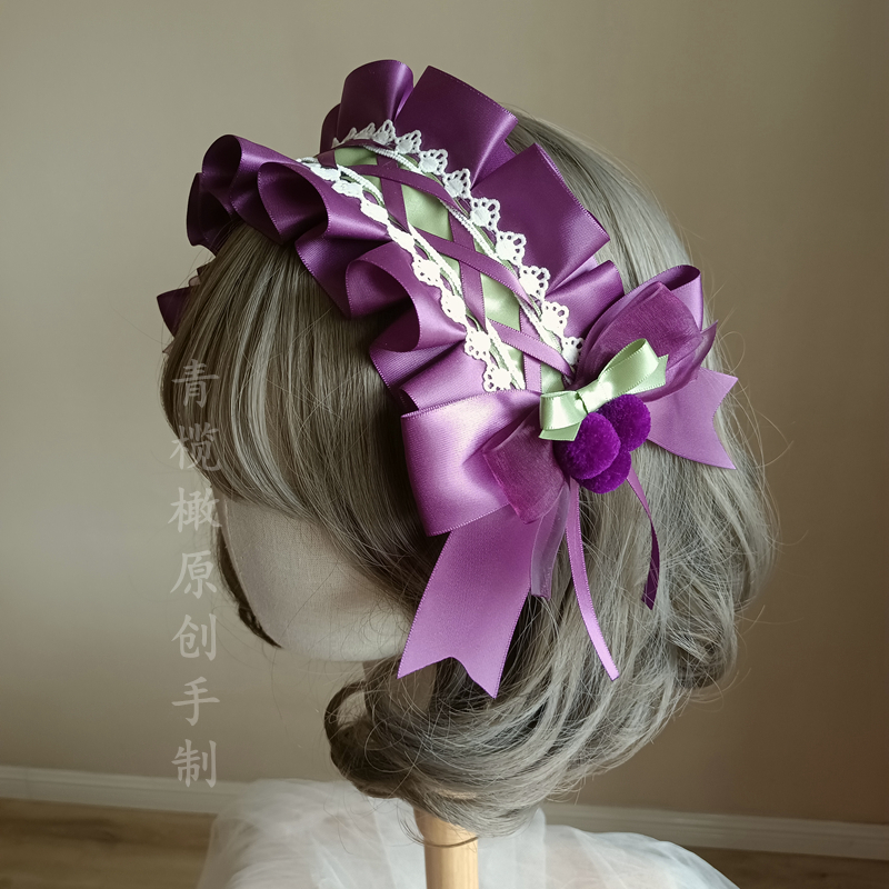 紫色发饰卢瓦尔葡萄园发带KC