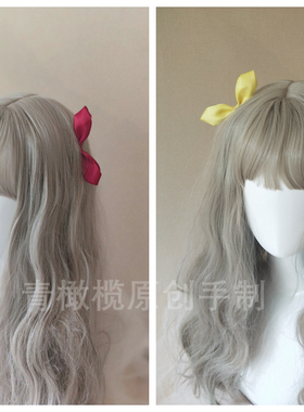 洛丽塔头饰双马尾一对兔耳对夹lolita发饰蝴蝶结发夹airi软妹cos