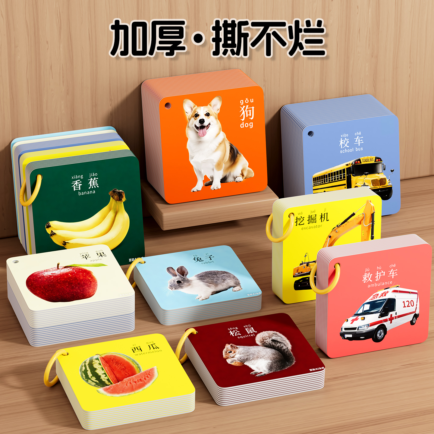 动物早教认知婴儿玩具识图卡片