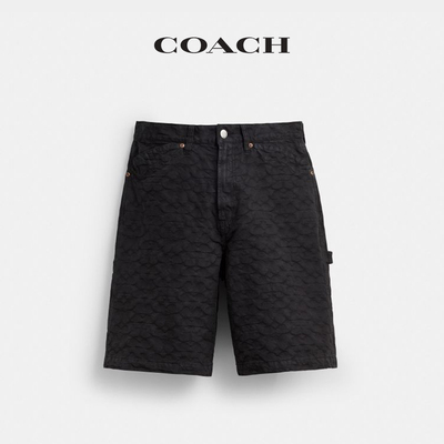 【新款】COACH | BRAIN DEAD/蔻驰男士丹宁短裤棉质休闲牛仔裤子