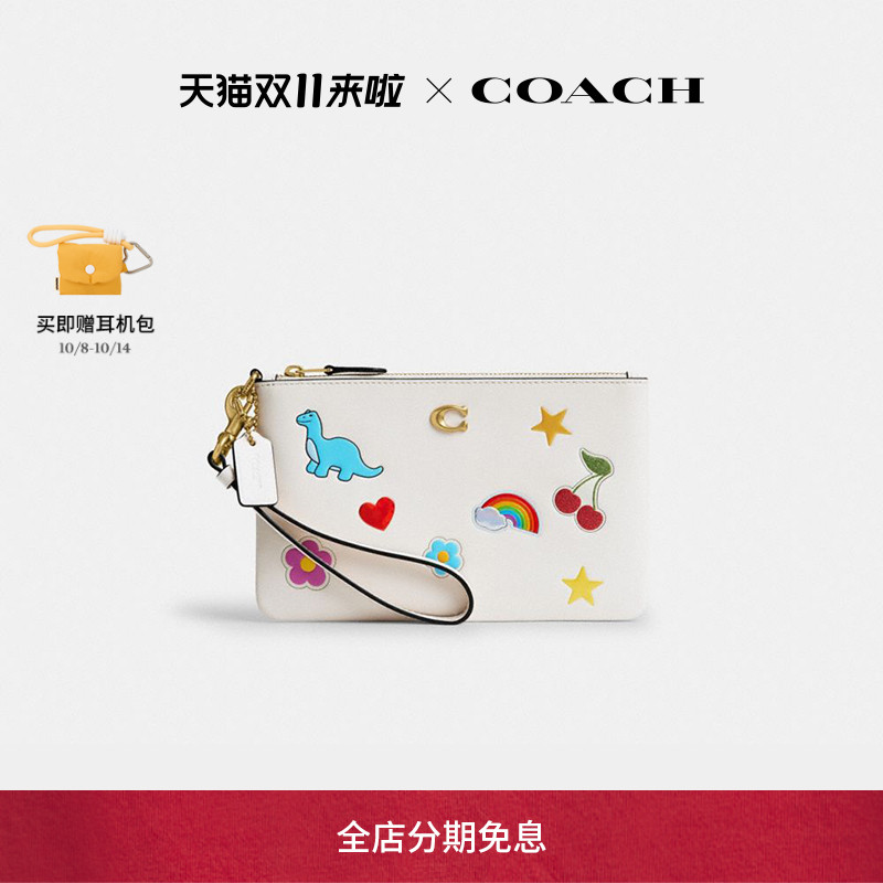 【新品】COACH/蔻驰女士贴纸印花ESSENTIAL小号腕包手拿包高级感