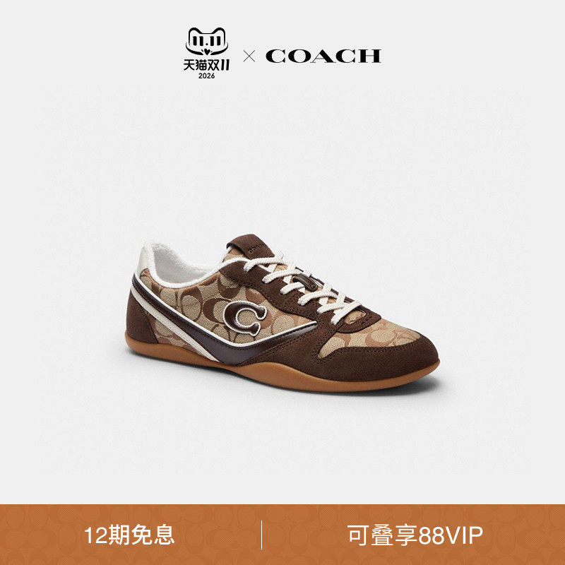 【新款】COACH/蔻驰男女同款老花TRACK运动鞋低帮鞋休闲鞋高级感