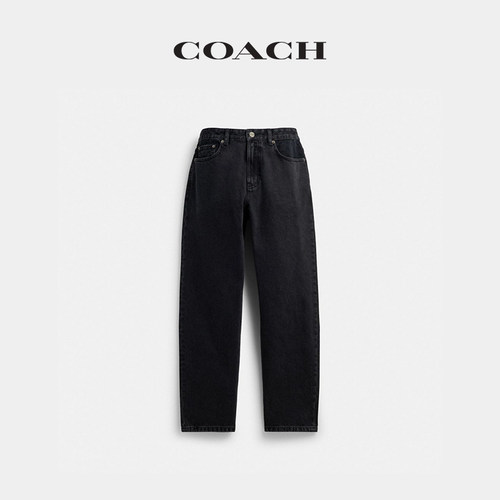 COACH/蔻驰男士黑色TAPER牛仔裤
