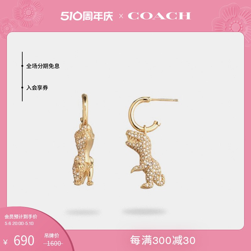 COACH/蔻驰女士密镶REXY夹圈耳环 饰品/流行首饰/时尚饰品新 耳环 原图主图