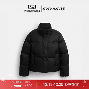 C短款 蔻驰女士HERITAGE COACH 羽绒服上衣外套舒适黑色 新品