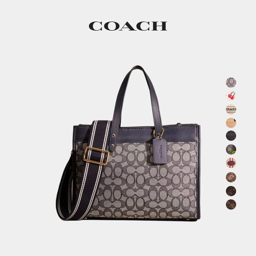(Re)Loved RELOVED COACH/蔻驰女士COACH徽章拼色 FIELD 托特包