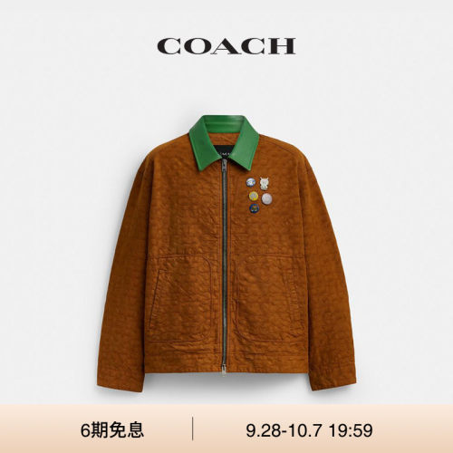 COACH | BRAIN DEAD/蔻驰男士拉链短夹克棉质外套上衣