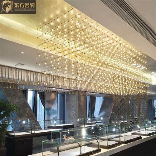 中山灯具轻奢现代光立方灯酒店客厅创意艺术非标工程水晶吊灯