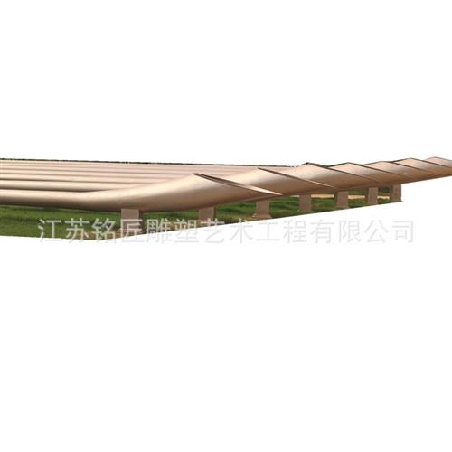 铭匠厂家制作城市广场大型园林景观金属工艺品不锈钢排水长号雕塑