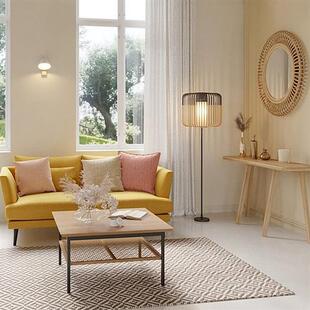 日式竹艺落地灯新中式竹编禅意民宿会所客厅卧室书房茶室落地台灯