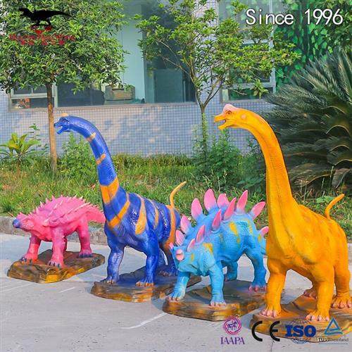 仿真玻璃钢恐龙模型桌面摆件室内装饰美陈儿童玩具恐龙模型
