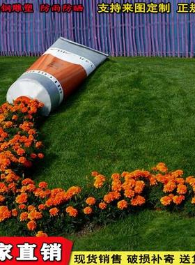 卡通牙膏雕塑玻璃钢彩绘店招牙膏花瓶雕塑公园草坪仿真树脂摆件