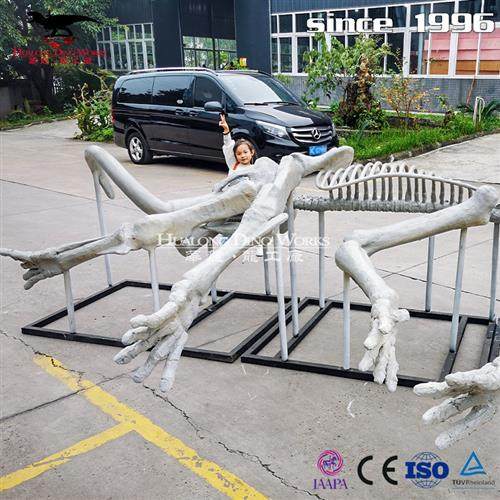 远古猛犸象骨骼化石美陈教学展品玻璃钢制品仿真动物仿真恐龙厂家