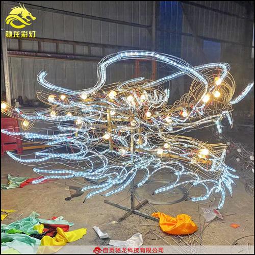 中国龙造型花灯传统工艺布灯笼异形灯光装置制作商场美陈彩灯