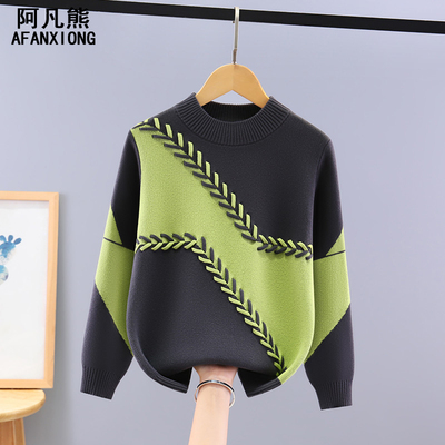 男童秋冬纯棉2024新款毛衣