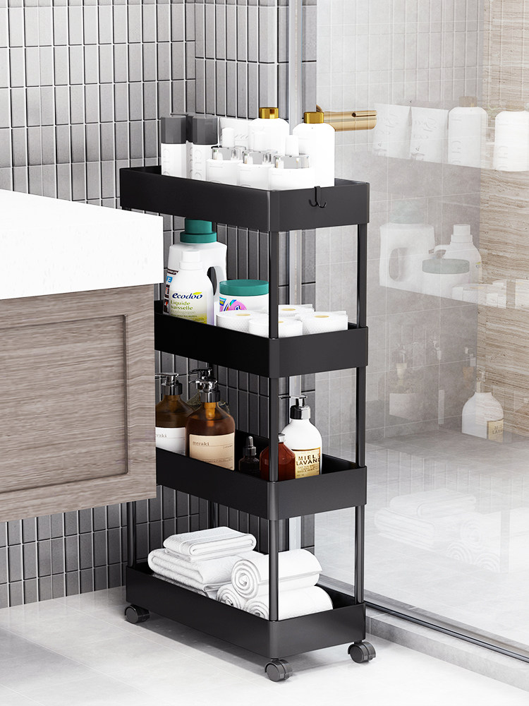 浴室置物架护肤化妆品收纳小推车落地多层卫生间洗漱台移动储物架