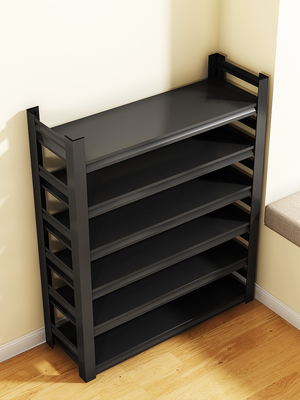 家用钢制鞋架门口落地多层置物架铁艺简易收纳架玄关入户门后鞋柜